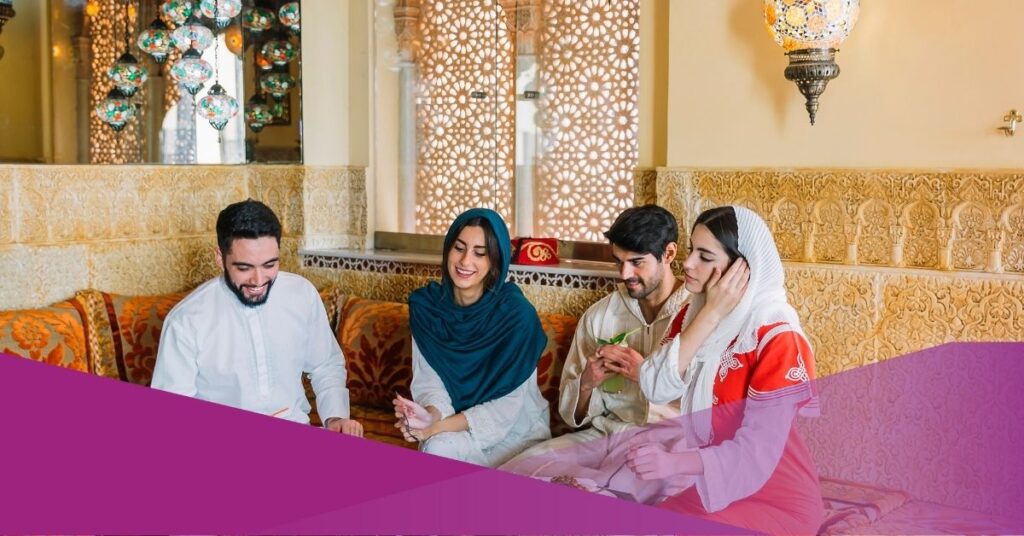 A group of family celebrates Eid Al-Fitr