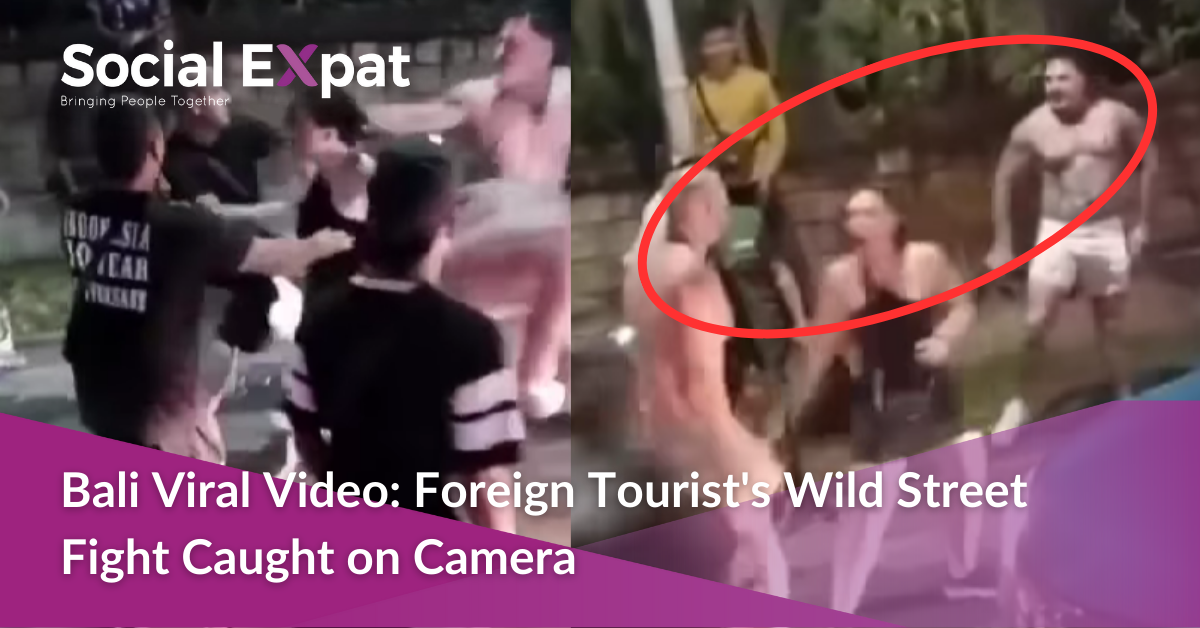 Bali Viral Video Foreign Tourist's Wild Street Fight Caught on Camera