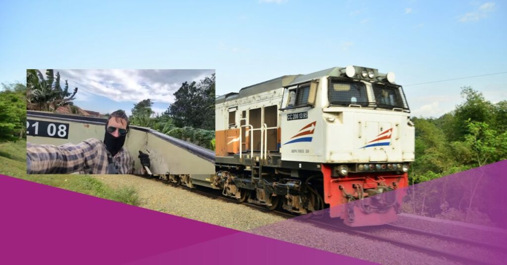 Foreign YouTuber sumatra coal train