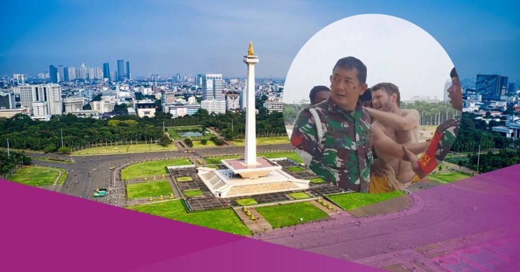 Tourist Rages Naked in Monas