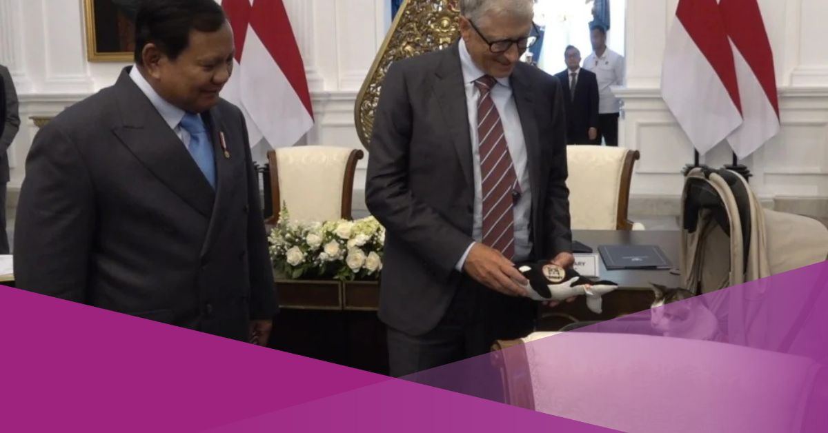Bill Gates Gifts Whale Doll to President Prabowo's Cat, Bobby Kertanegara