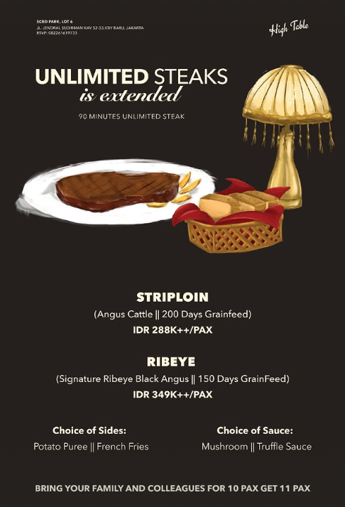 high table jakarta promo