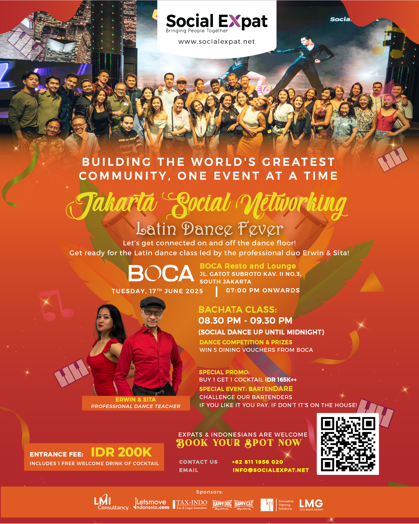 Jakarta Expat Networking, Latin Night at Cafe Cali Jakarta