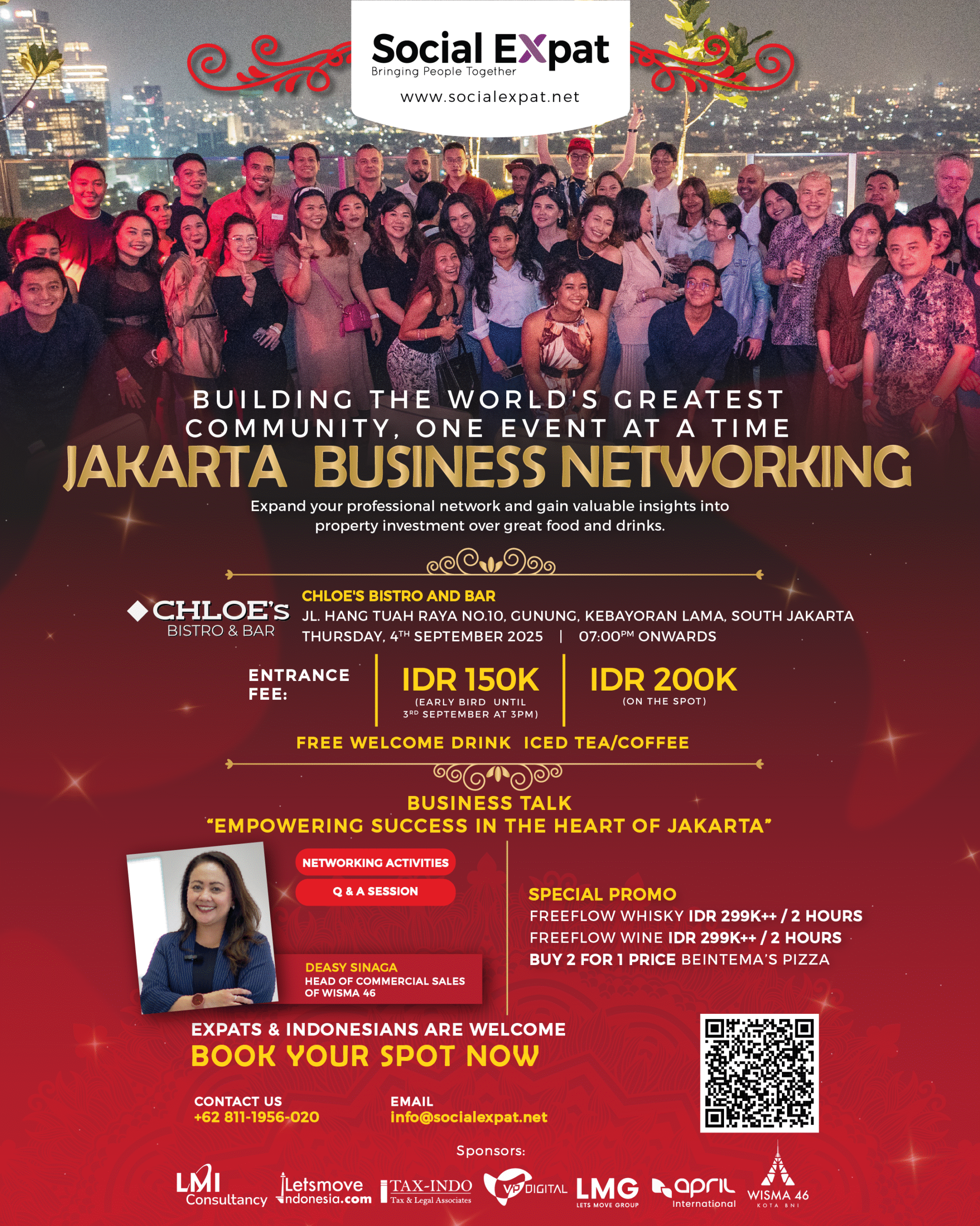 Jakarta Business Networking: Property Talk at Chloe's Bistro & Bar