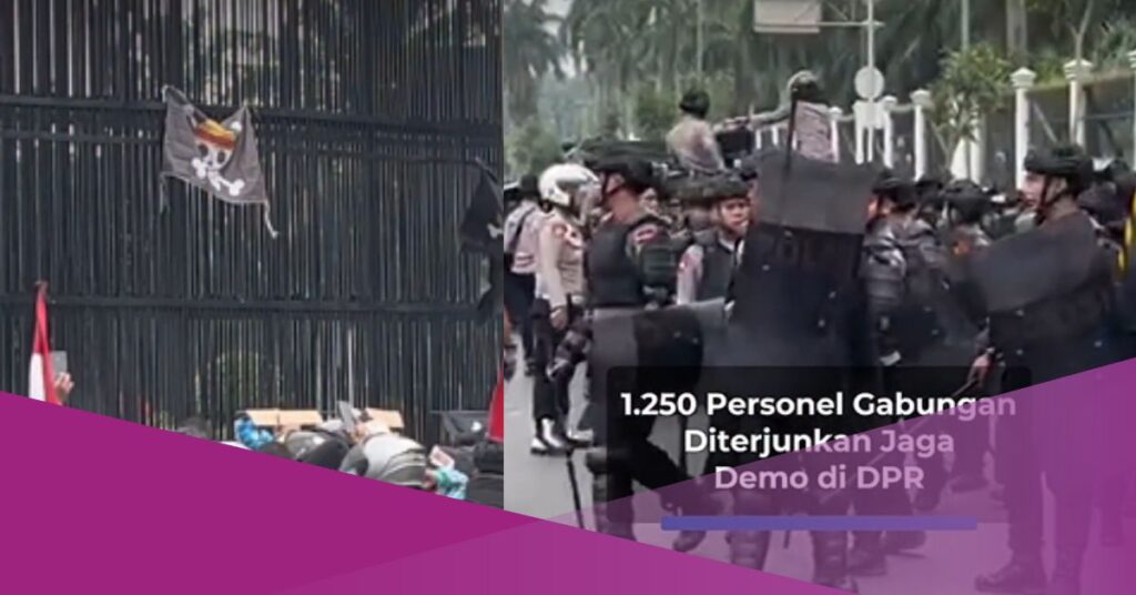 Jakarta Demonstration at Parliament Sees Barricades