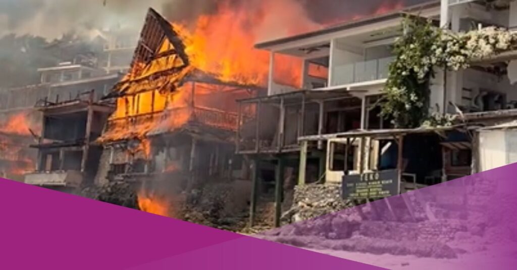 Former Bingin Beach Hotel Fire Forces Temporary Suspension of Demolition