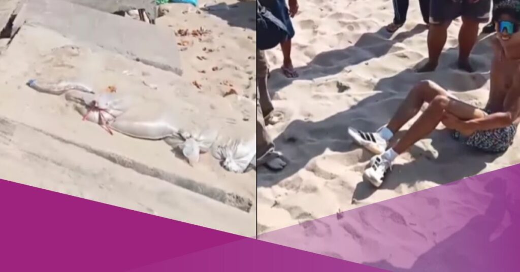Tourist Injured on Damaged Jogging Path at Kuta Beach
