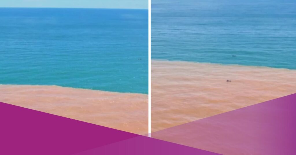 Rare Two-Coloured Sea Phenomenon Seen Again at Baron Beach, Indonesia