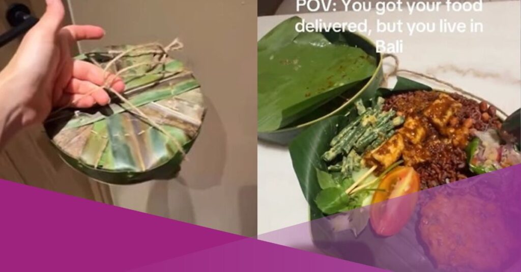 Video Shows Foreigner Amazed by Bali’s Eco-Friendly Food Packaging