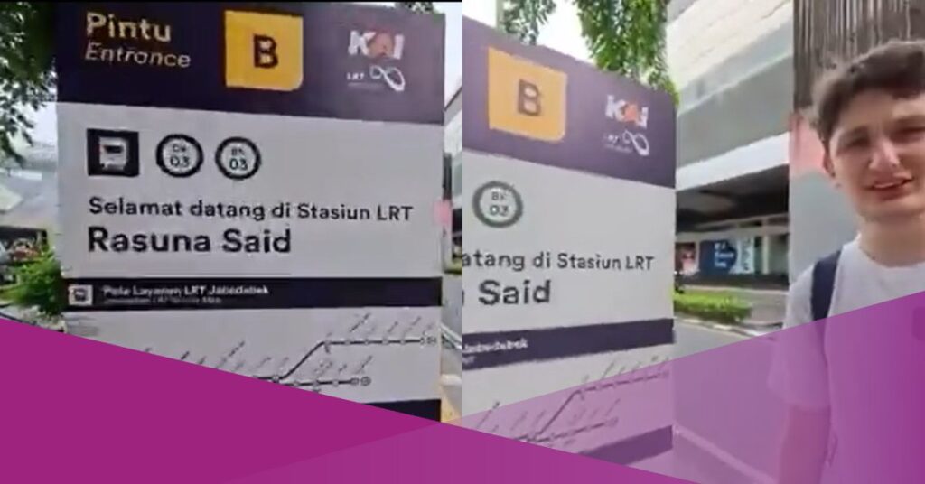 LRT Rasuna Said Foreigner