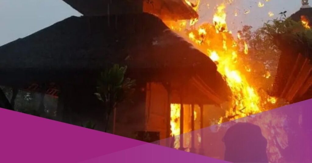 Bali Temple Fire