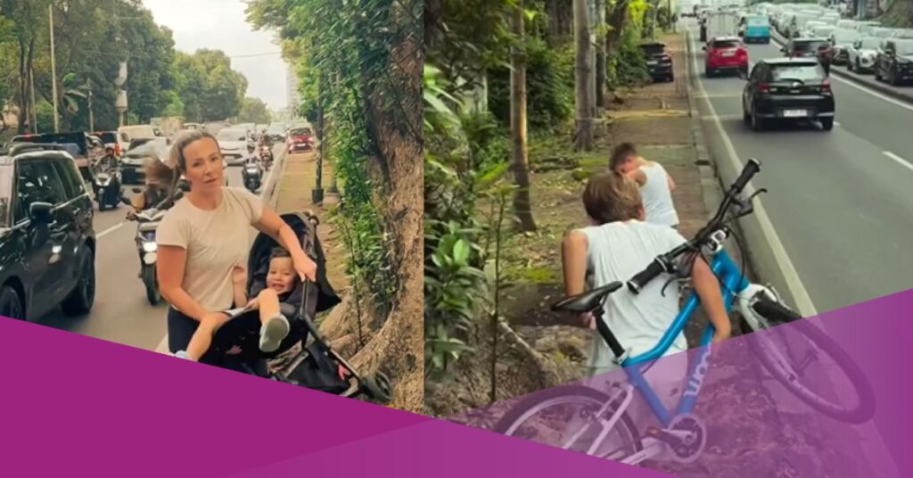 Viral Video Shows Foreigner Navigating Jakarta’s Sidewalk Obstacles