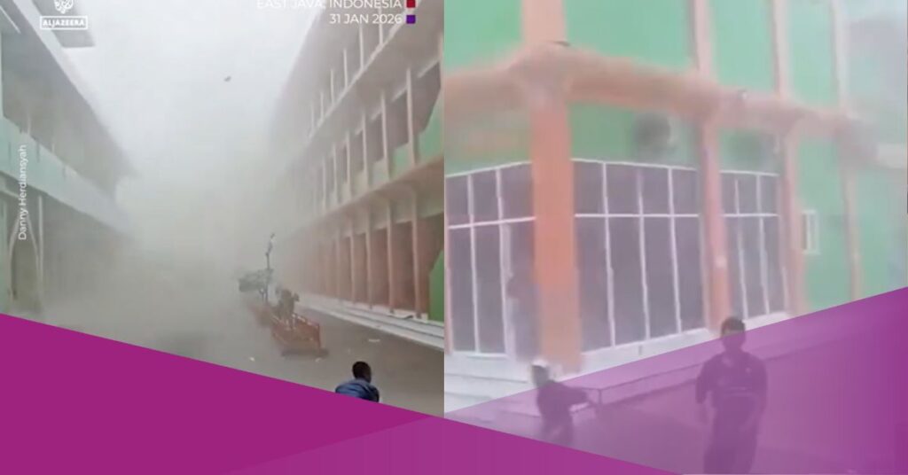 Strong Winds and Heavy Rain Hit Islamic Boarding School in Indonesia