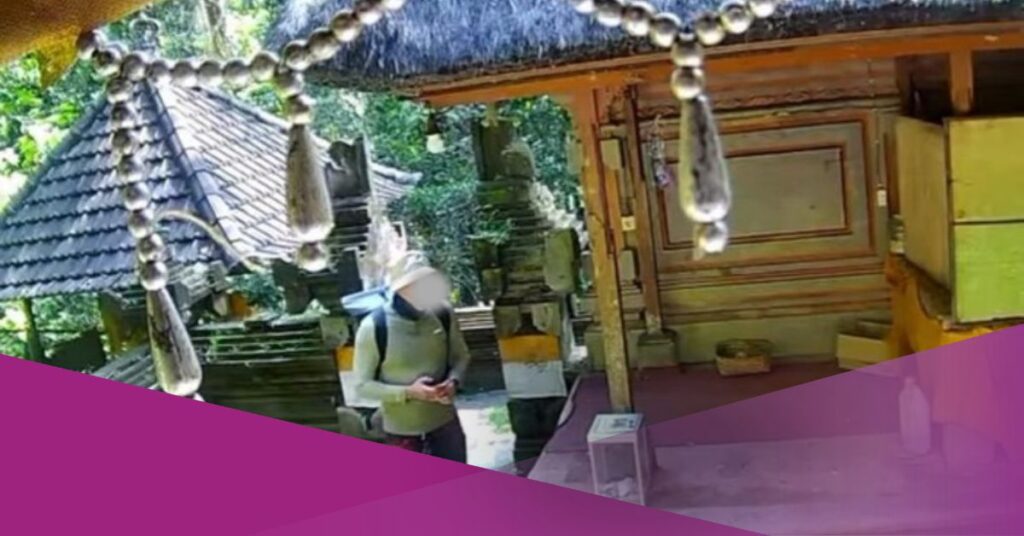 Video Shows a Foreigner in Bali Stealing Donation Money at Goa Gajah Temple