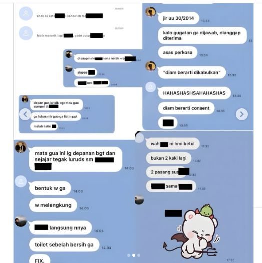 viral chat sexual assault UI