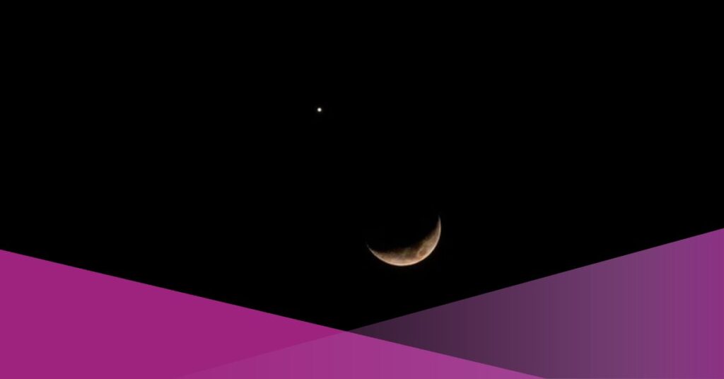 Venus Appears Beside Crescent Moon Over Indonesian Skies